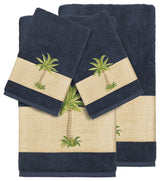 Colton 4-Piece Embellished Towel Set, Midnight Blue