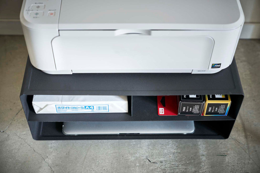 Tower Desktop Printer Stand, Black