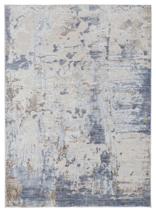 Corben R39GH Transitional/Industrial/Casual Rug, Blue/Ivory, 4'x6'