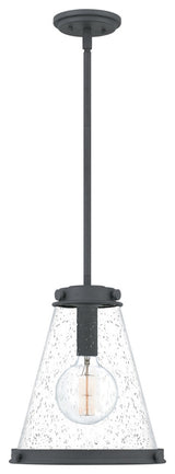 Quoizel QP5260MB One Light Mini Pendant, Mottled Black Finish