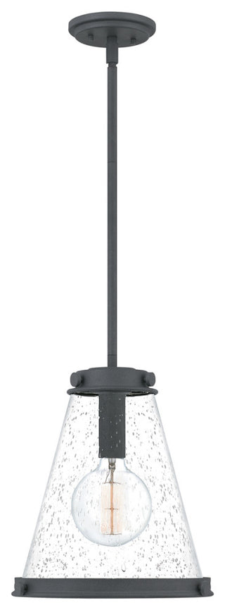Quoizel QP5260MB One Light Mini Pendant, Mottled Black Finish