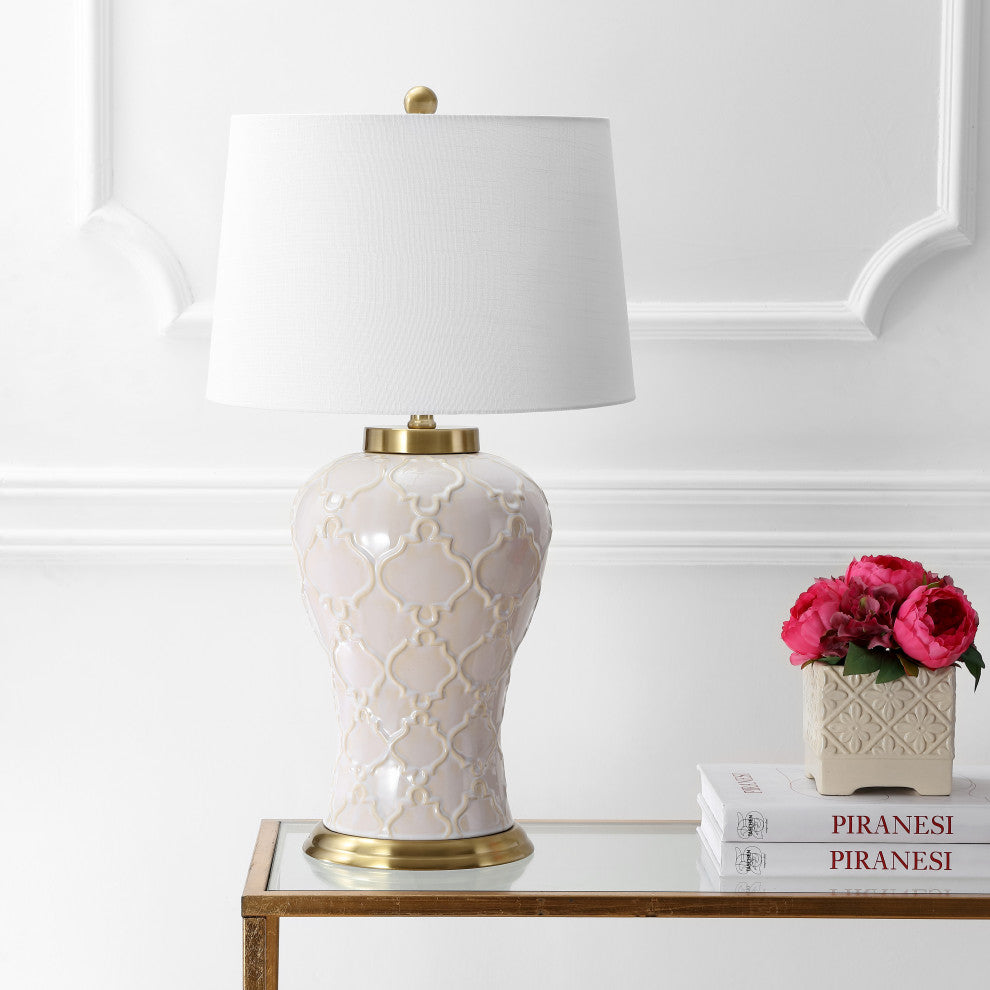 Arthur 29" Ceramic Table Lamp, Cream
