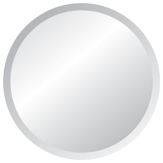 Round Frameless Contemporary Wall Mirror, 24"