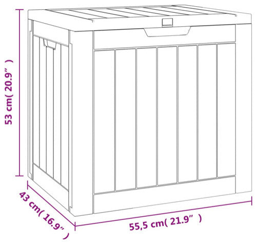 vidaXL Outdoor Storage Box Patio Furniture Storage Trunk Black Polypropylene