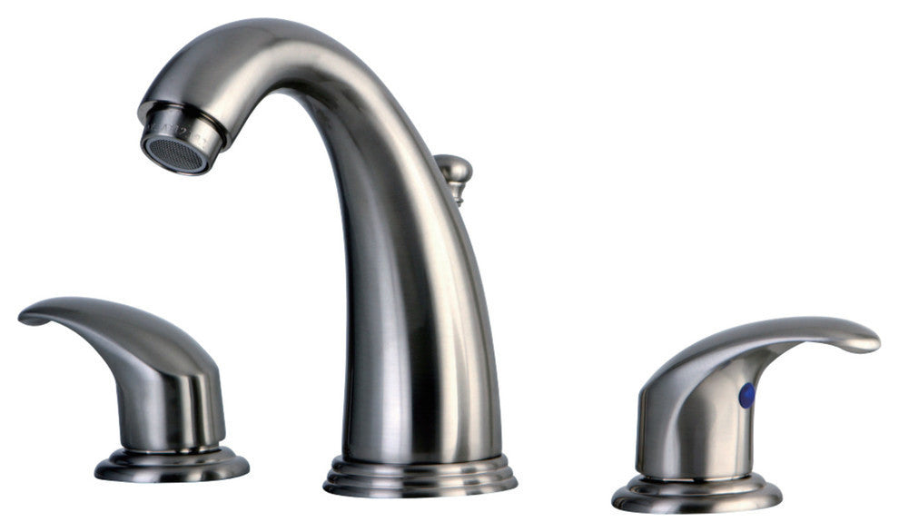 Kingston Brass Widespread Bathroom Faucet With Retail Pop-Up, Brushed Nickel