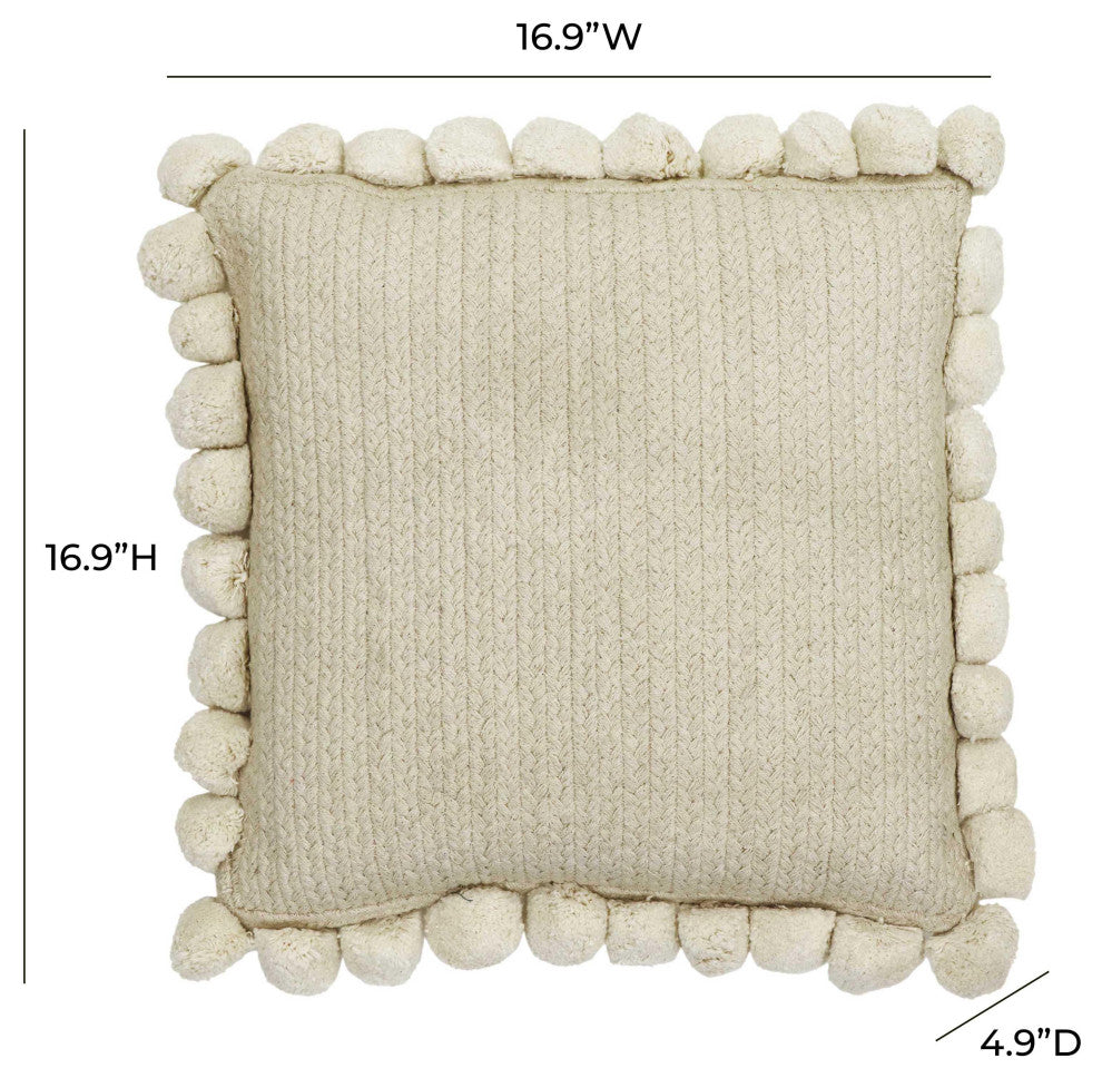Adelyn Square Tasseled Accent Pillow
