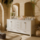 Caroline Avenue 72" Double Bathroom Vanity Set, White