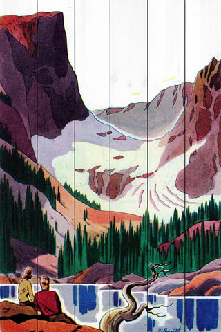 "Colorado Calling" Painting Print on White Wood