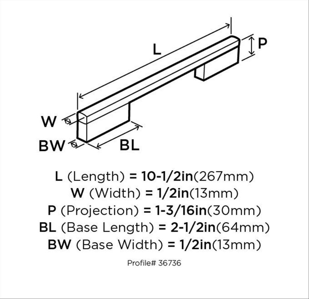 Separa 8 in (203 mm) Center-to-Center Polished Chrome Cabinet Pull