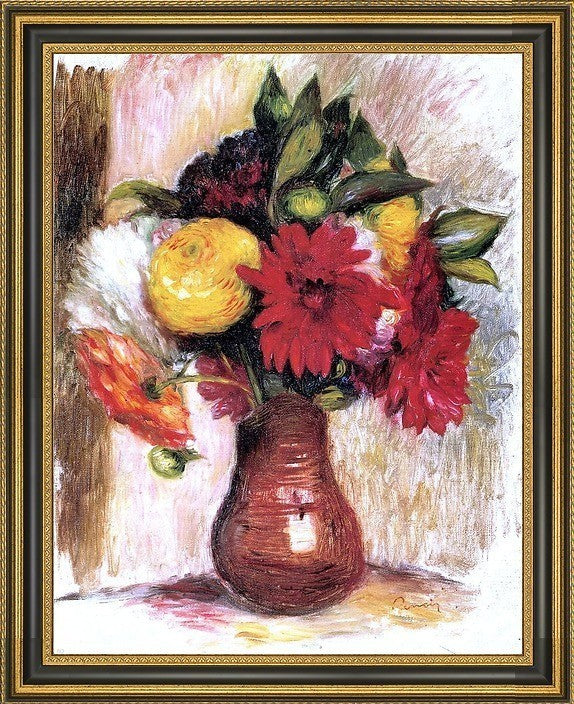 Pierre Auguste Renoir Bouquet of Flowers in an Earthenware PitcherPrint, 21"x28"