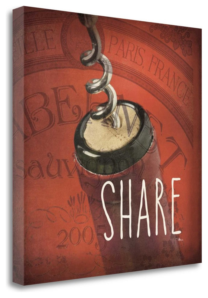 "Wine Collage III" By Pela Studio, Giclee Print on Gallery Wrap Canvas