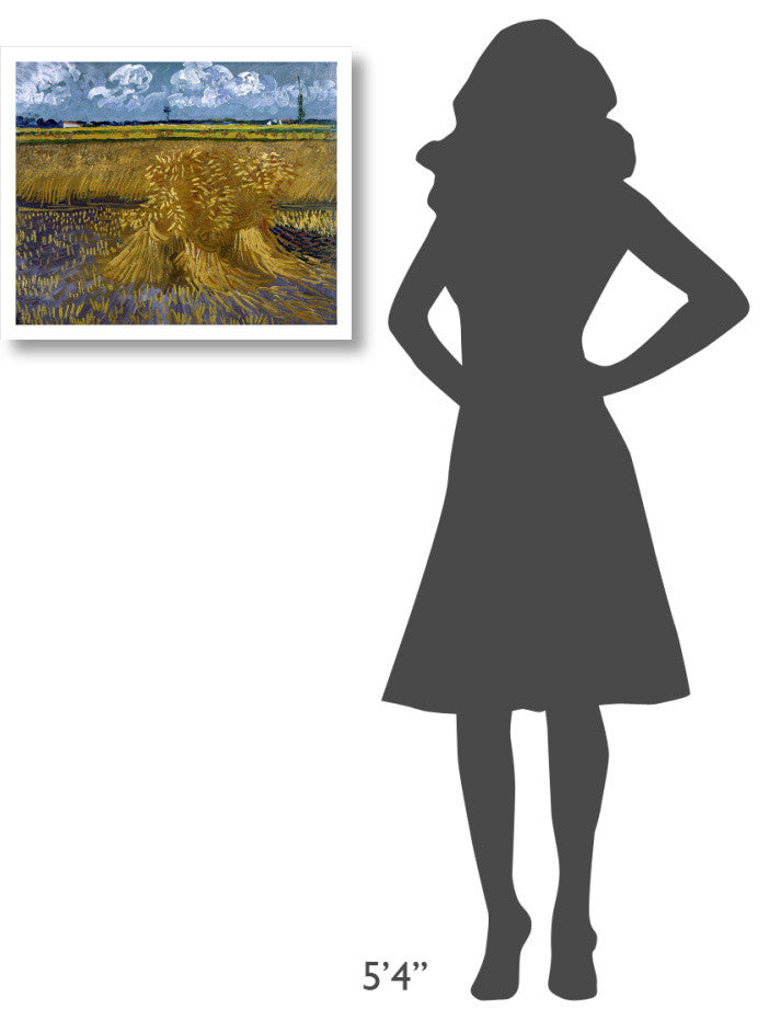"Wheat Field with Sheaves" Digital Paper Print by Vincent Van Gogh, 24"x20"