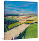 "Patchwork Fields XII" Painting Print on Wrapped Canvas, 24x24