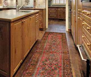 Fine Vintage Distressed Dorsey Red/Brown Runner, 3'5 x 10'0