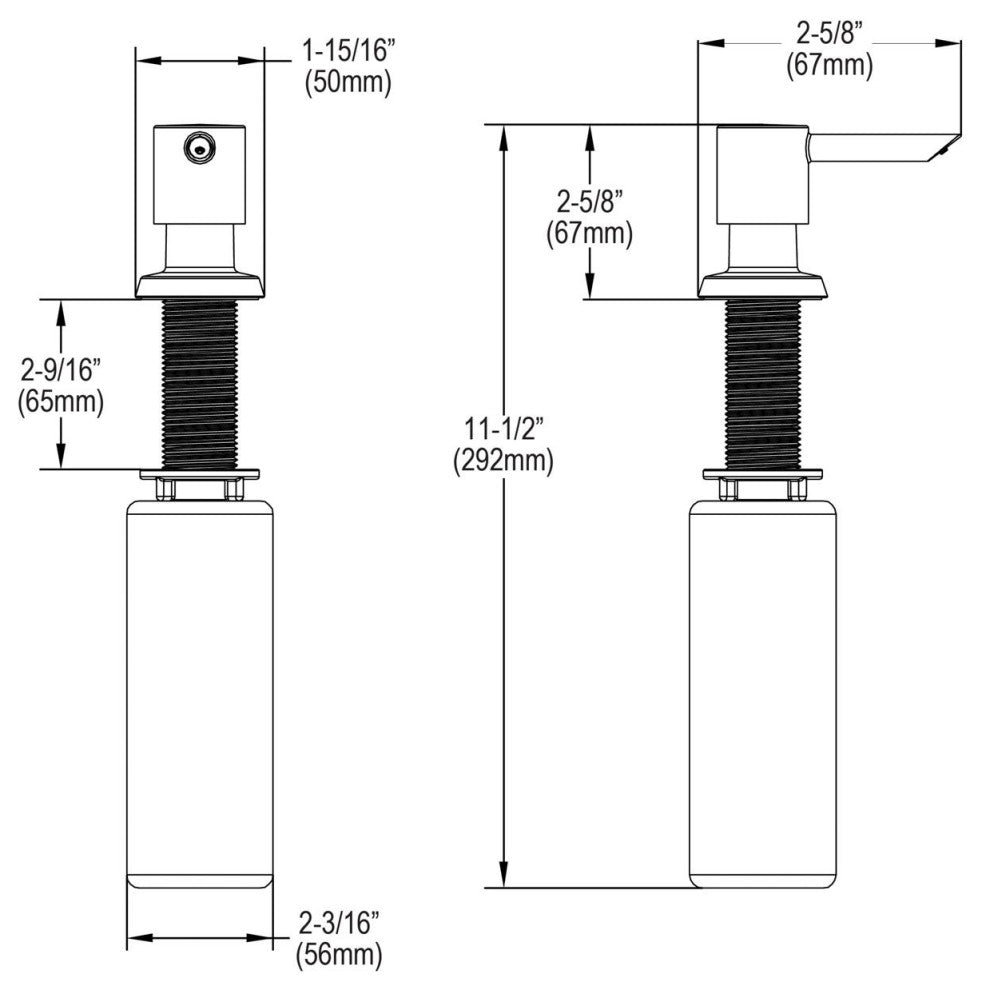 LK321LS Elkay 1-15/16" x 2-5/8" Soap / Lotion Dispenser, Lustrous Steel