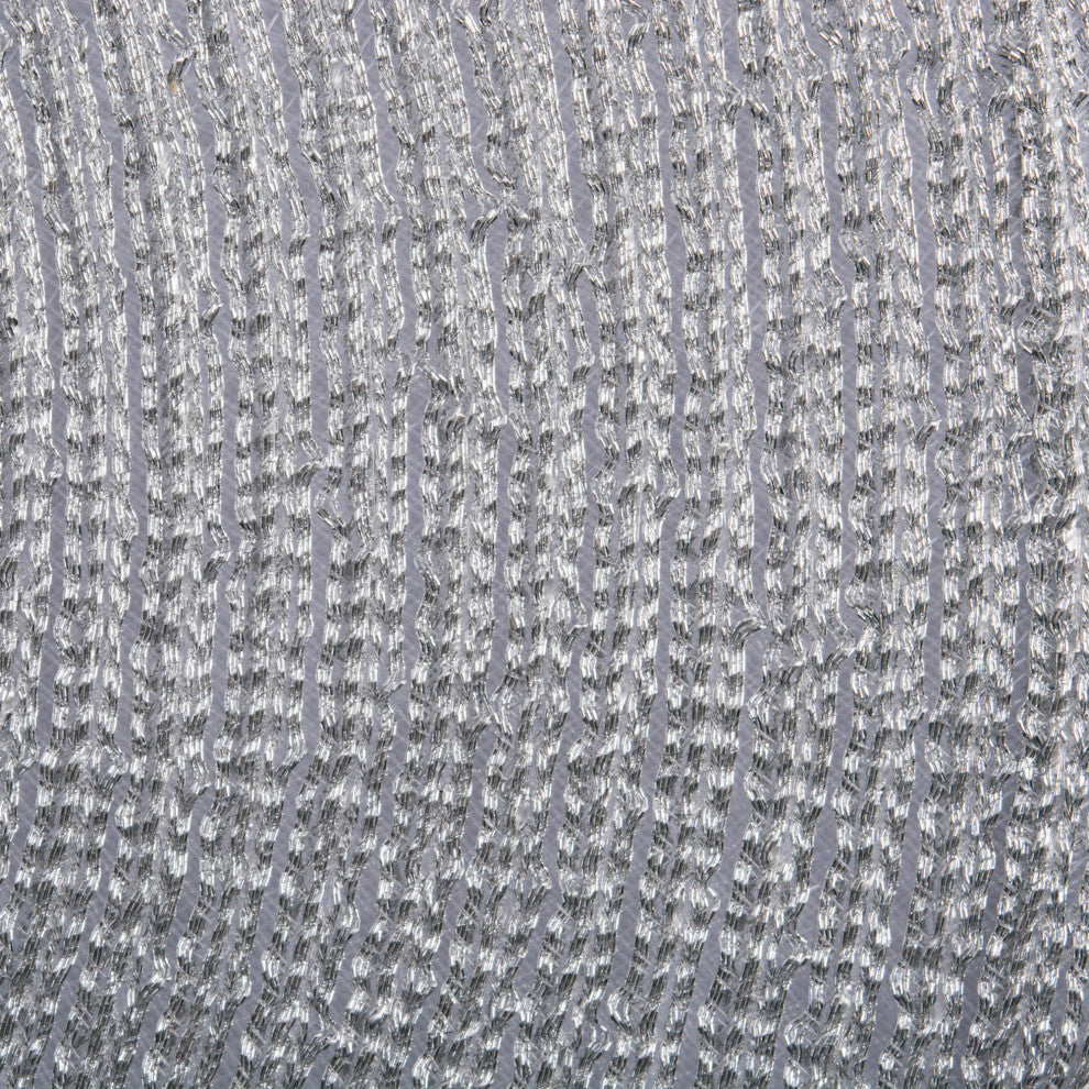 DII Metallic Silver Round Polypropylene Woven Placemat (Set of 4)