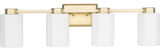 Estrada Collection 4-Light Contemporary Bath and Vanity Light, Brushed Gold