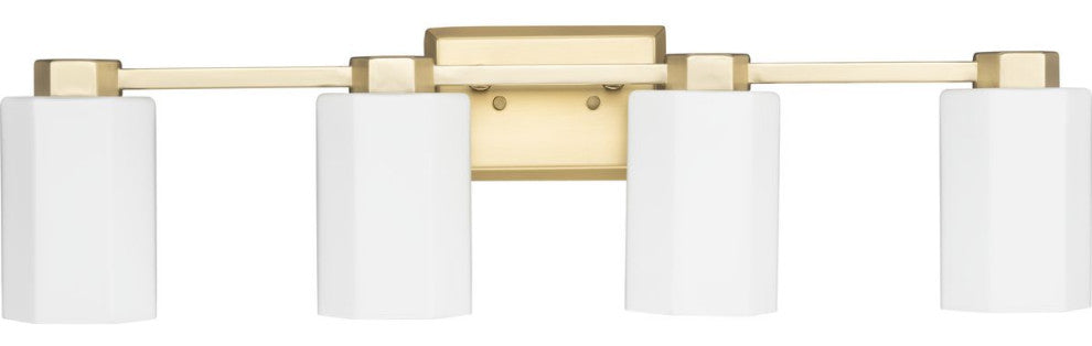 Estrada Collection 4-Light Contemporary Bath and Vanity Light, Brushed Gold