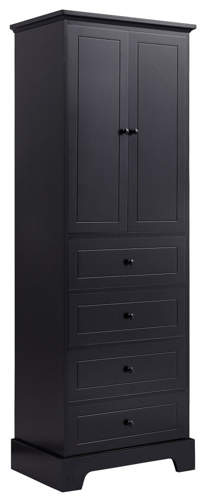Gewnee Storage Cabinet with 2 Doors and 4 Drawers for Bathroom