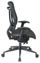 Executive High Back Chair With Breathable Mesh Seat and Back, Gunmetal Finish