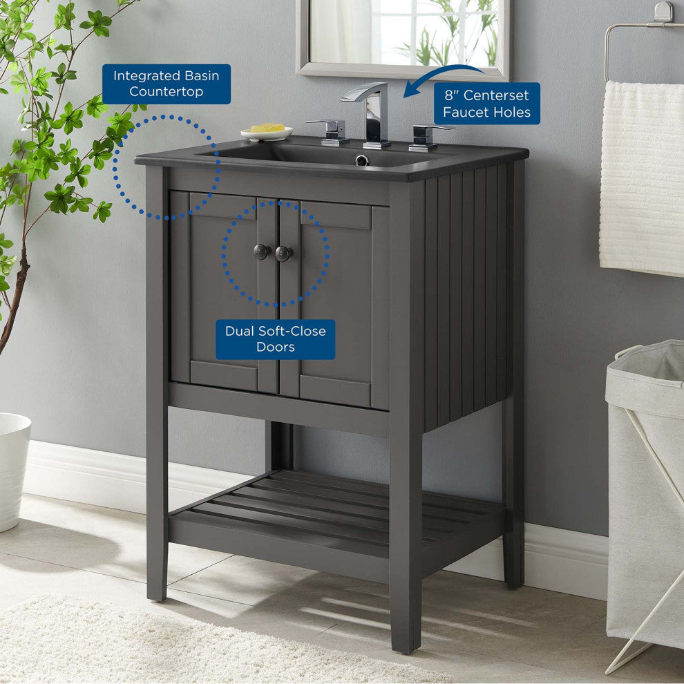 Prestige 24" Bathroom Vanity - Gray Black