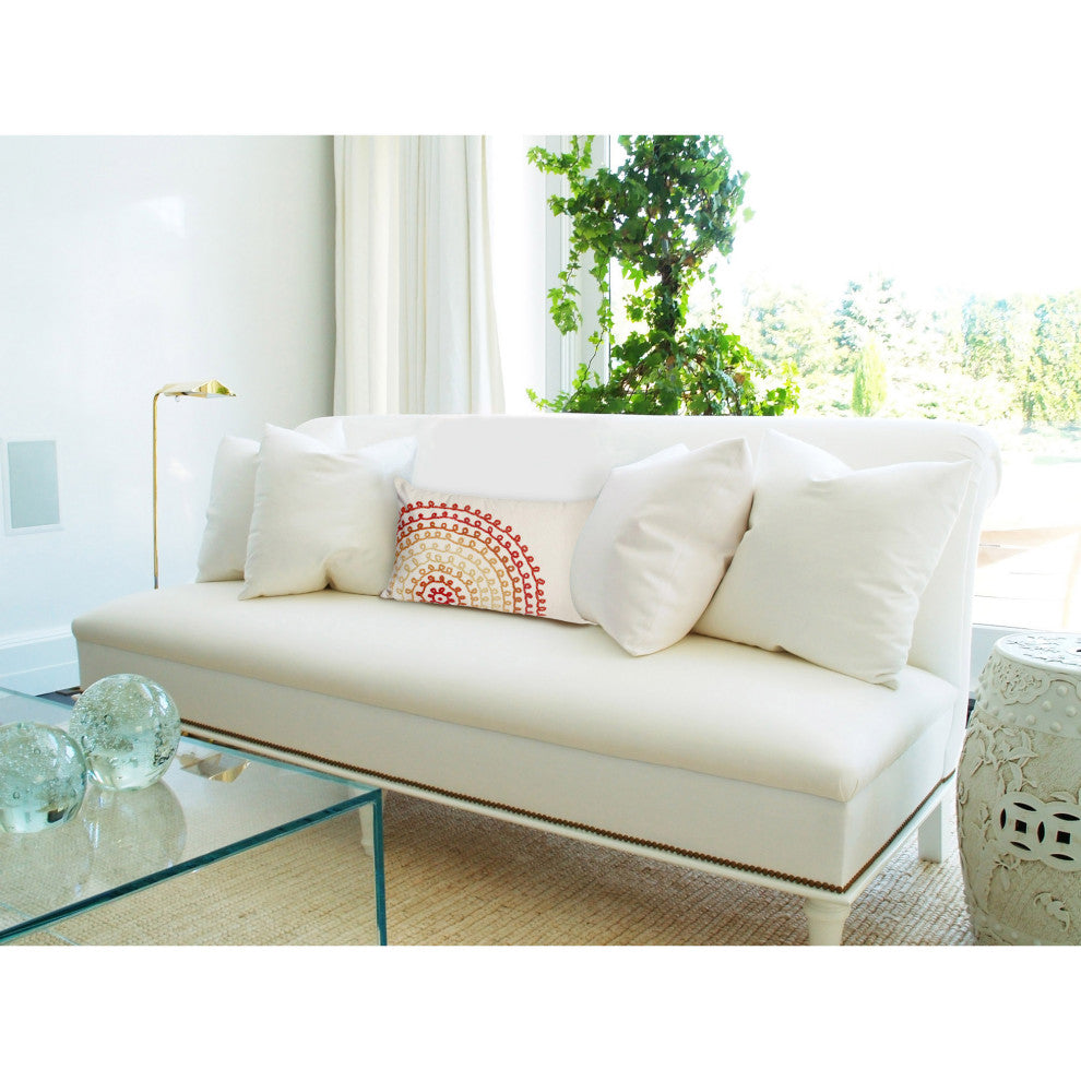 Visions III Ombre Threads Indoor/Outdoor Pillow, Warm, 12"x20"