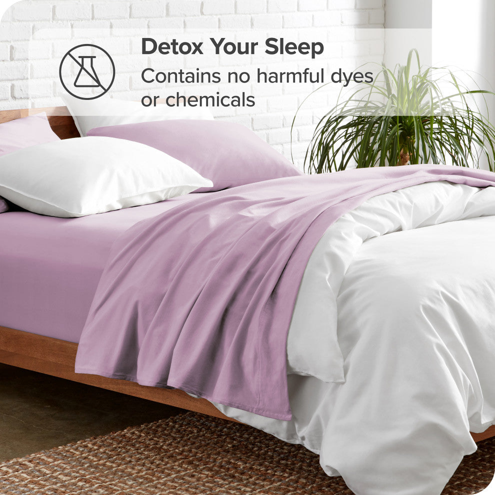 Bare Home 7-Piece Microfiber Sheet Set, Lavender, Split King