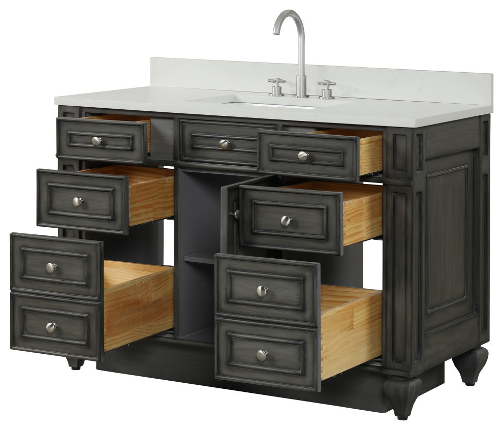 Winston 48" Single Vanity, Gray
