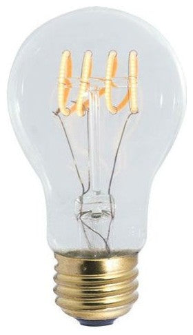 LED Filament Quad Loop Bulb - A19 - 2200K - Clear  - 40 Watt Equal - Pack of 6