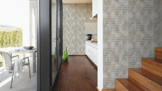 Geometric Textured Wallpaper Featuring Honeycomb Pattern, 374244