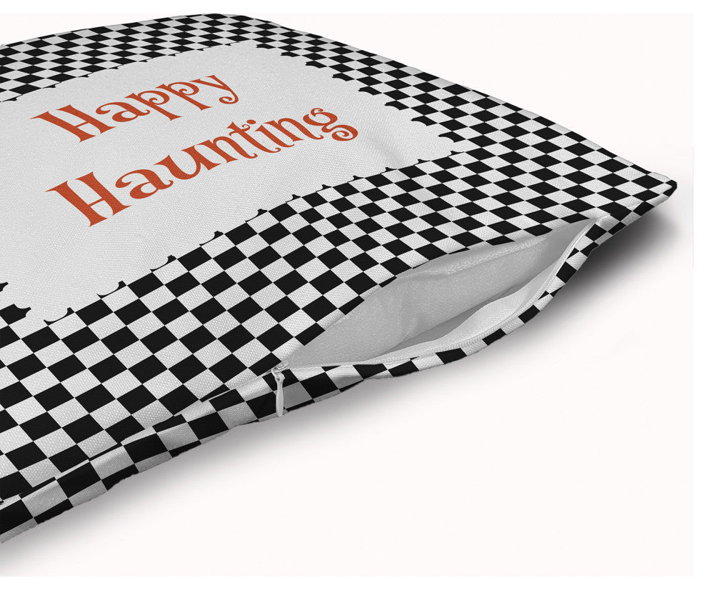 Happy Haunting Checks Accent Pillow With Removable Insert, Black, 16"x16"