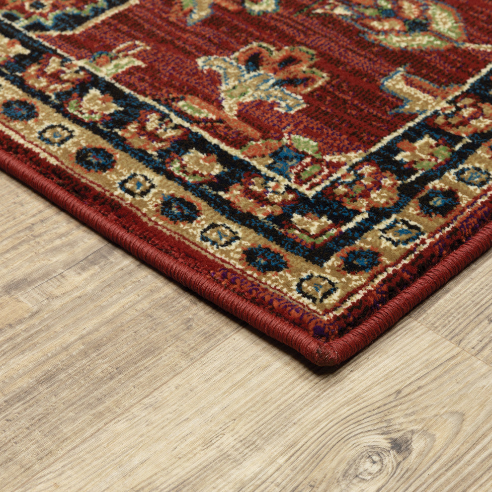 Oriental Weavers Ankara Indoor Rug Red/ Blue 2'3" X 7'6"