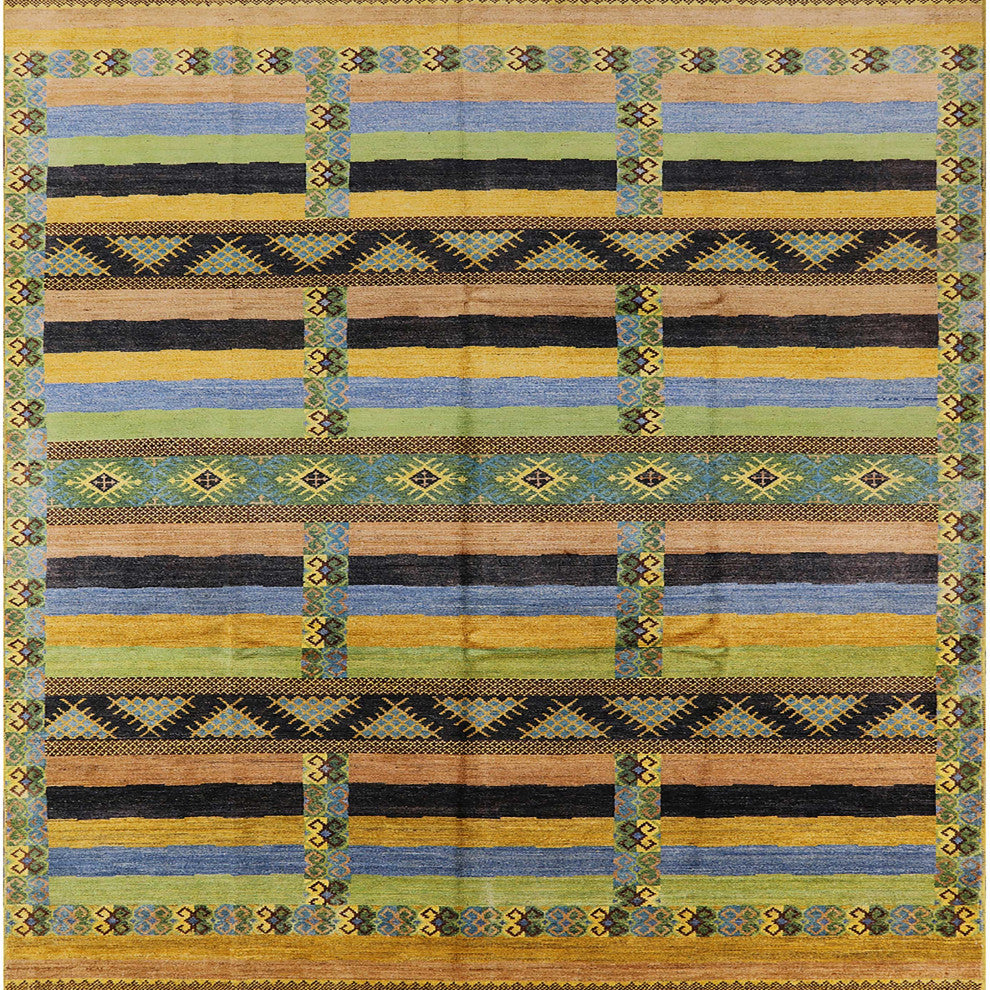 Ahgly Company Indoor Square Mid-Century Modern Area Rugs, 5' Square