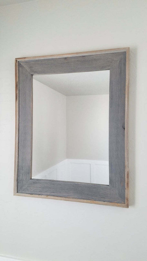 Bountiful Mirror, 28"x34", Weathered Gray