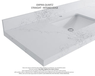 Aberdeen 60 Single Bathroom Vanity in Hale Navy Blue  2" Empira Quartz