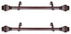 Harrison 1" Diameter Side Curtain Rod 12-20" Long, Set of 2, Mahogany