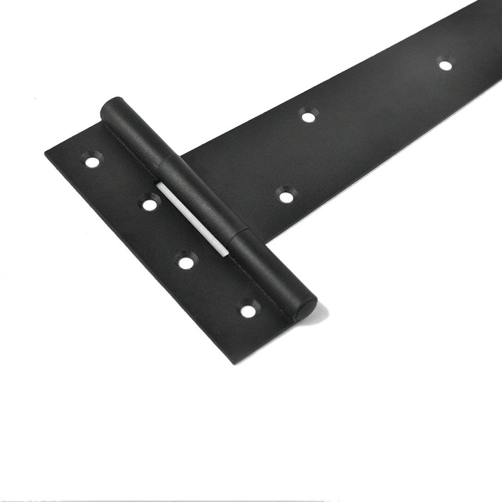 T Strap Door Hinge RSF Black Iron Light Duty 19" Pack of 3 |