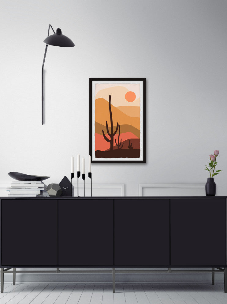"Cactus Hill" Framed Painting Print