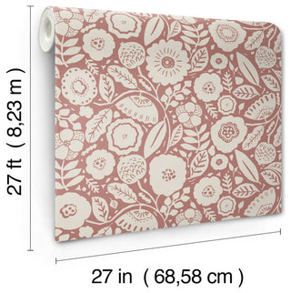 Camille Blossom Vintage Rose Wallpaper