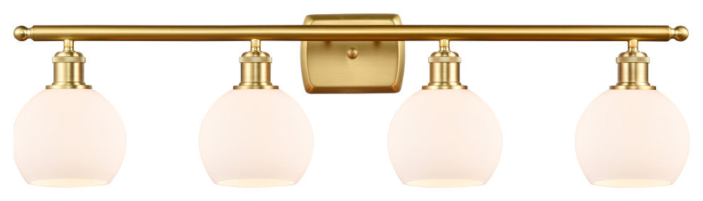Innovations 516-4W-SG-G121-6-LED 4 Light Bath Vanity Light, Satin Gold