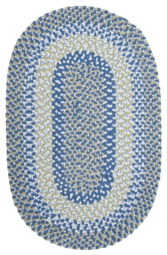 Colonial Mills Blokburst BK59 Blueberry Pie Kids/Teen Area Rug, Oval 2'x10'