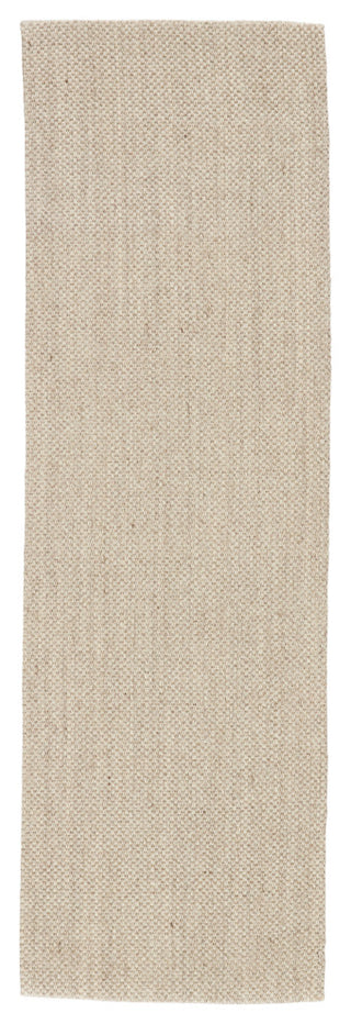 Jaipur Living Naples Natural Solid White/Taupe Area Rug, 3'x10'