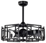 Hemming 26.8 in. Indoor Black Finish Ceiling Fan with Light Kit and Remote