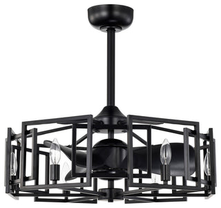 Hemming 26.8 in. Indoor Black Finish Ceiling Fan with Light Kit and Remote