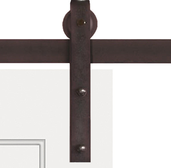 42"x84" Shaker 2-Panel Prime Wood Interior Barn Door With Bronze Hardware