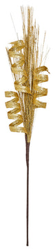 Glitter Swirly Spray, Gold , 28"