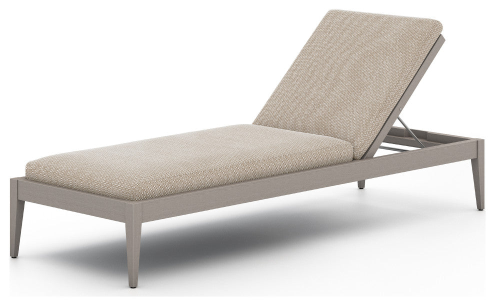 Sherwood Outdoor Chaise Lounge-Grey/Sand