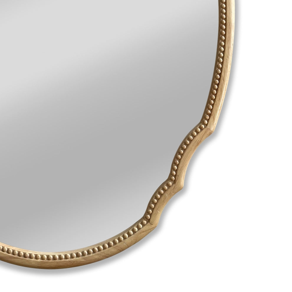CHLOE Reflection CH8M803NO36-VOV Wood Oval Framed Wall Mirror 36`` Height