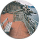 Seating In Genoa Nervi Coast, Seashore Disc Metal Wall Art, 11"