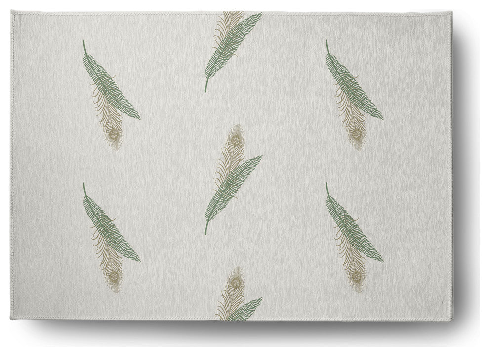 5' x 7' Feather Stripe Spring Chenille Indoor/Outdoor Rug